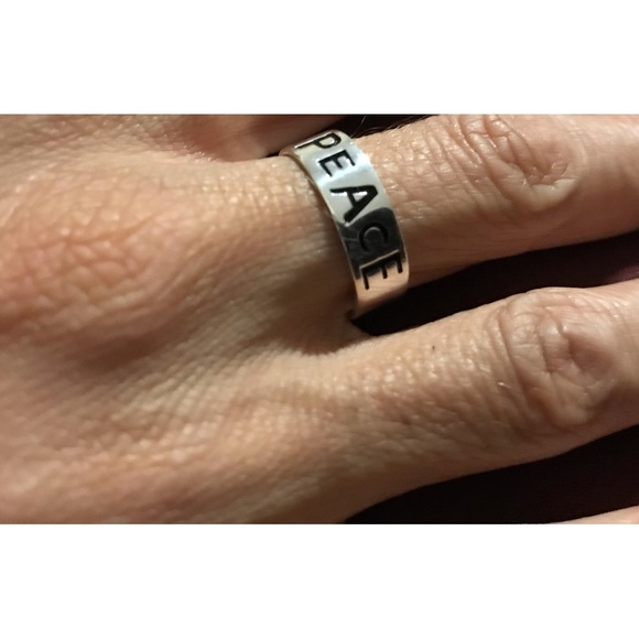 Sterling Silver Peace Band Ring Size 8 - Picture 8 of 16